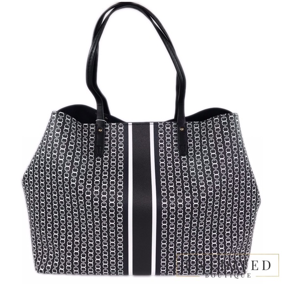 TORY BURCH Gemini Link Tote In Black - Picture 6 of 7